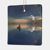 Verkopen naar de wolken keramisch ornament (Links)