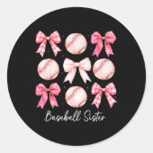 Verkopen Zuster Coquette Boog Spel Dag Verkopen Mo Ronde Sticker (Voorkant)