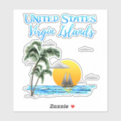 Verkopende Amerikaanse Maagdeneilanden Sticker (Vel)
