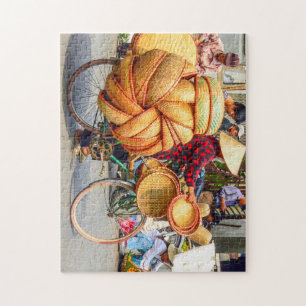 Verkoper van fietsen in Hanoi, Vietnam Legpuzzel