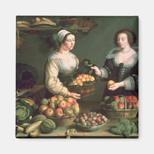 Verkoper van groenten en fruit magneet (Voorkant)