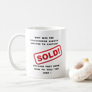 Verkoper, verkoper Grappig gezegde Koffiemok