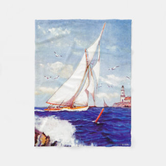 Verkoping door de vuurtoren door Albert B. Marks Fleece Deken