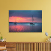 Verkoping naar de zonsondergang | Cienfuego, Cuba Canvas Afdruk (Insitu (Woonkamer))