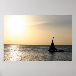 Verkoping naar de zonsondergang poster