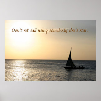 Verkoping naar de zonsondergang poster