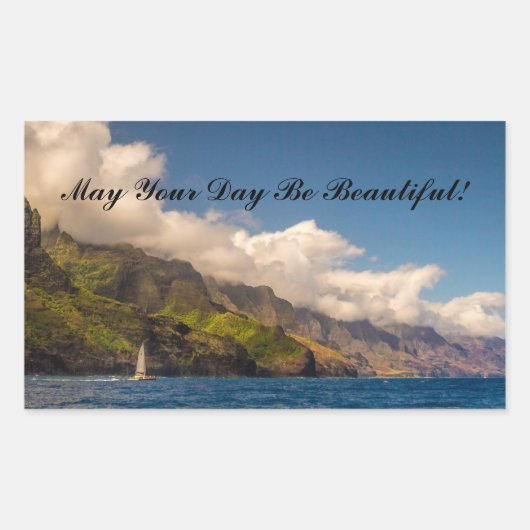 Verkoping van de kustlijn rechthoekige sticker (Voorkant)