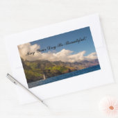 Verkoping van de kustlijn rechthoekige sticker (Envelop)