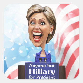 Verkozen iedereen behalve Hillary voor President i Vierkante Sticker