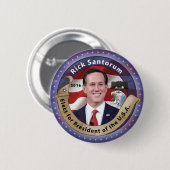 Verkozen Rick Santorum voor President - 2016 Ronde Button 5,7 Cm (Voorkant /achterkant)