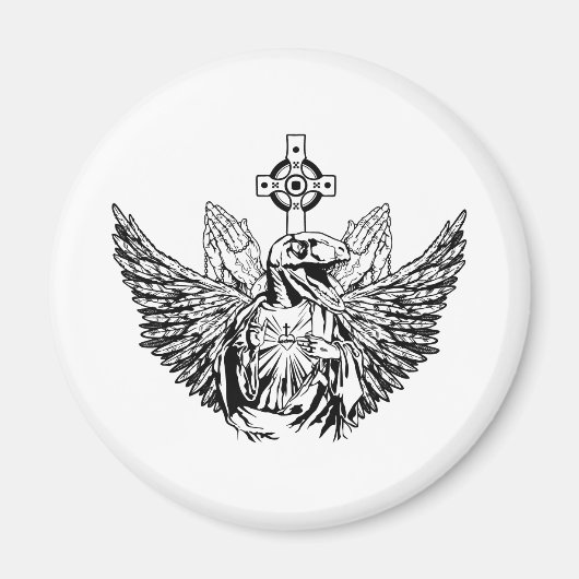 Verkrachter Jezus houdt van jou Magneet (Voorkant)