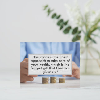 Verkrijg nu verzekering in het belang van je leven briefkaart