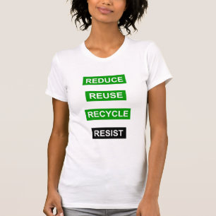 Verlaag het aantal Recyclen reuse-T-shirt T-shirt