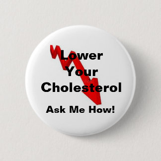 Verlaag je cholesterol ronde button 5,7 cm