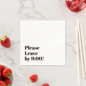 Verlaat alsjeblieft om 9 uur! Eenvoudige ontwerpbo Servet (Insitu)