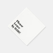 Verlaat alsjeblieft om 9 uur! Eenvoudige ontwerpbo Servet (Hoek)