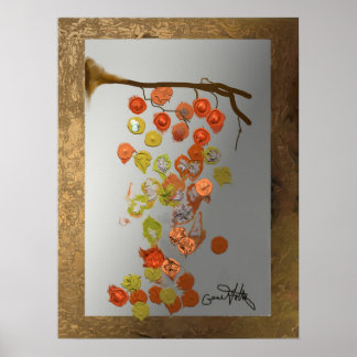 Verlaat - Autumn laat een abstract ontwerp achter Poster