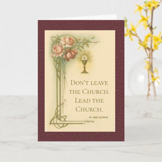 Verlaat de kerk niet. Leidt de kerk. Mgr. Mike Kaart (Gele Bloem)