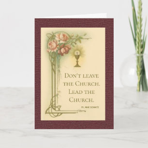 Verlaat de kerk niet. Lood de kerk. V. Mike Kaart