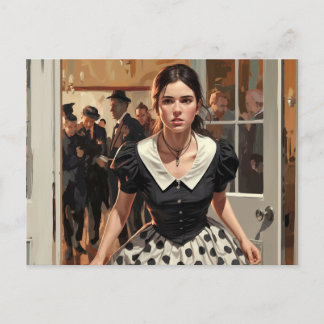 "Verlaat de partij" Schilderij Briefkaart