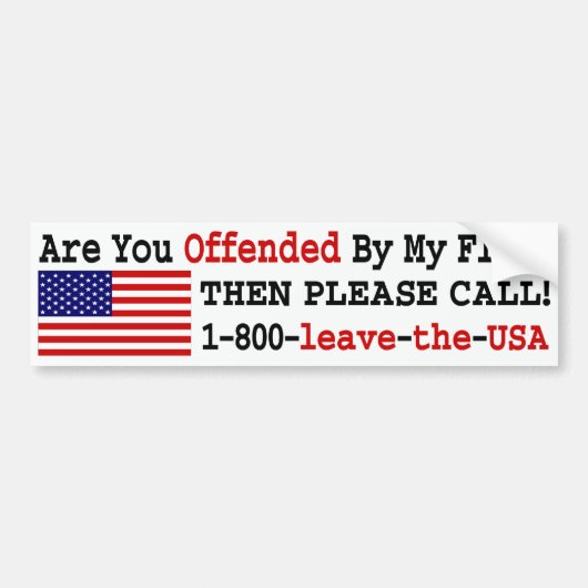 Verlaat de VS Bumpersticker (Voorkant)
