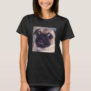 Verlaat Grappig Pug Gezicht Schattig Wazig Meme La T-shirt