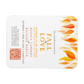 Verlaat herfst uit liefde bruiloft die oranje stre magneet (Horizontaal)