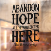 Verlaat Hope Familienaam Halloween Window Cling Raamsticker (Vel 2)