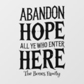 Verlaat Hope Familienaam Halloween Window Cling Raamsticker (Vel)