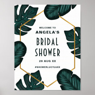 Verlaat Lijst Tropisch Vrijgezellenfeest Welkomstt Poster