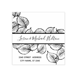 verlaat moderne typografische retouradressen rubberstempel