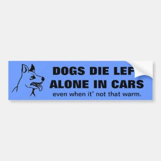 VERLAAT UW PETS ALLEEN IN EEN AUTO BUMPERSTICKER