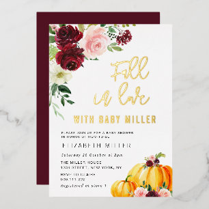 verlang in de liefde baby shower goud folie uitnod uitnodiging