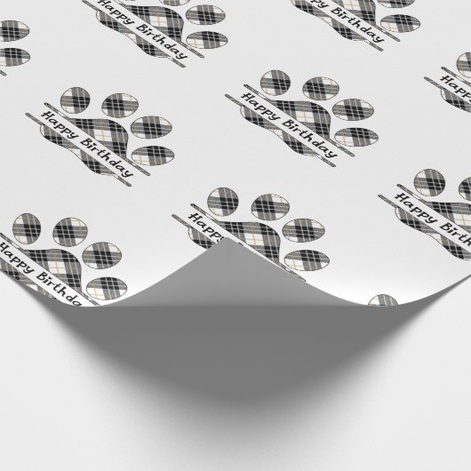 Verlangde speldepots afdrukken in wit cadeaupapier (Hoek)