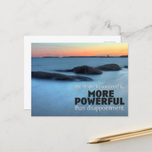 "Verlangen om te slagen" Motivatiebevestiging Briefkaart