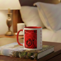 Verlangen Rode Rozen 11oz Twee-Tons Mok Rood