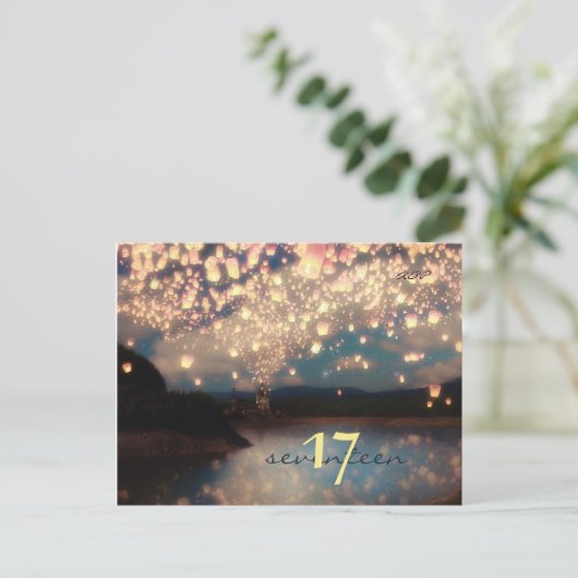 Verlanglantaarns Droombos - Tafelnummer Kaart (Staand voorkant)