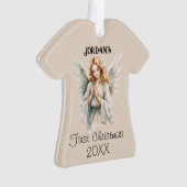 Verlanglijstje Eerste Kerstmis Engel Ornament (voorkant)