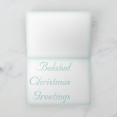 Verlate kerstgroeten feestdagen kaart (Binnen)