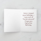 Verlate verjaardag-aanpassen kaart (Binnen)