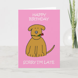 Verlate verjaardag Schattigee puppy Kaart