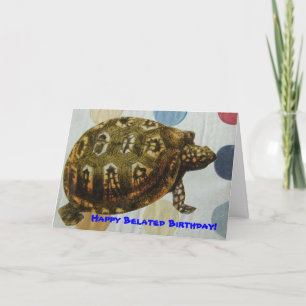 Verlate verjaardag schildpad collage kaart