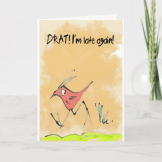 Verlate verjaardagsvogel kaart