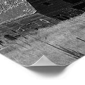 Verlaten Barn Black en White Poster (Hoek)