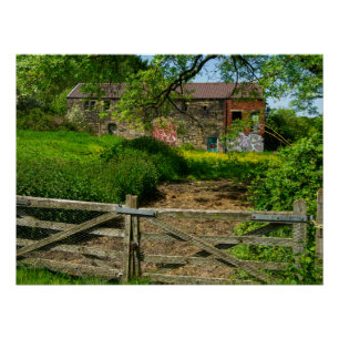 Verlaten boerderij in Bradley, Huddersfield Perfect Poster