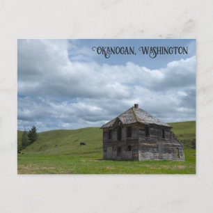 Verlaten boerderij Okanogan County Washington Briefkaart