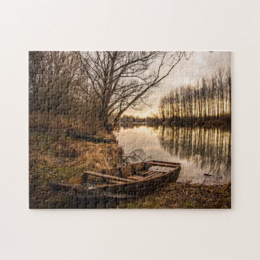 Verlaten boot legpuzzel (Horizontaal)