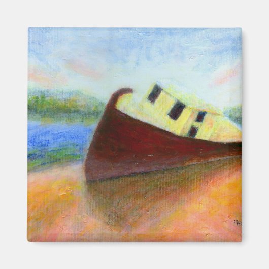 Verlaten boot, magneet (Voorkant)