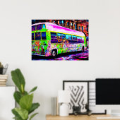Verlaten Bus Street Art Poster (Thuiskantoor)