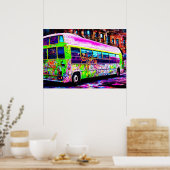 Verlaten Bus Street Art Poster (Keuken)